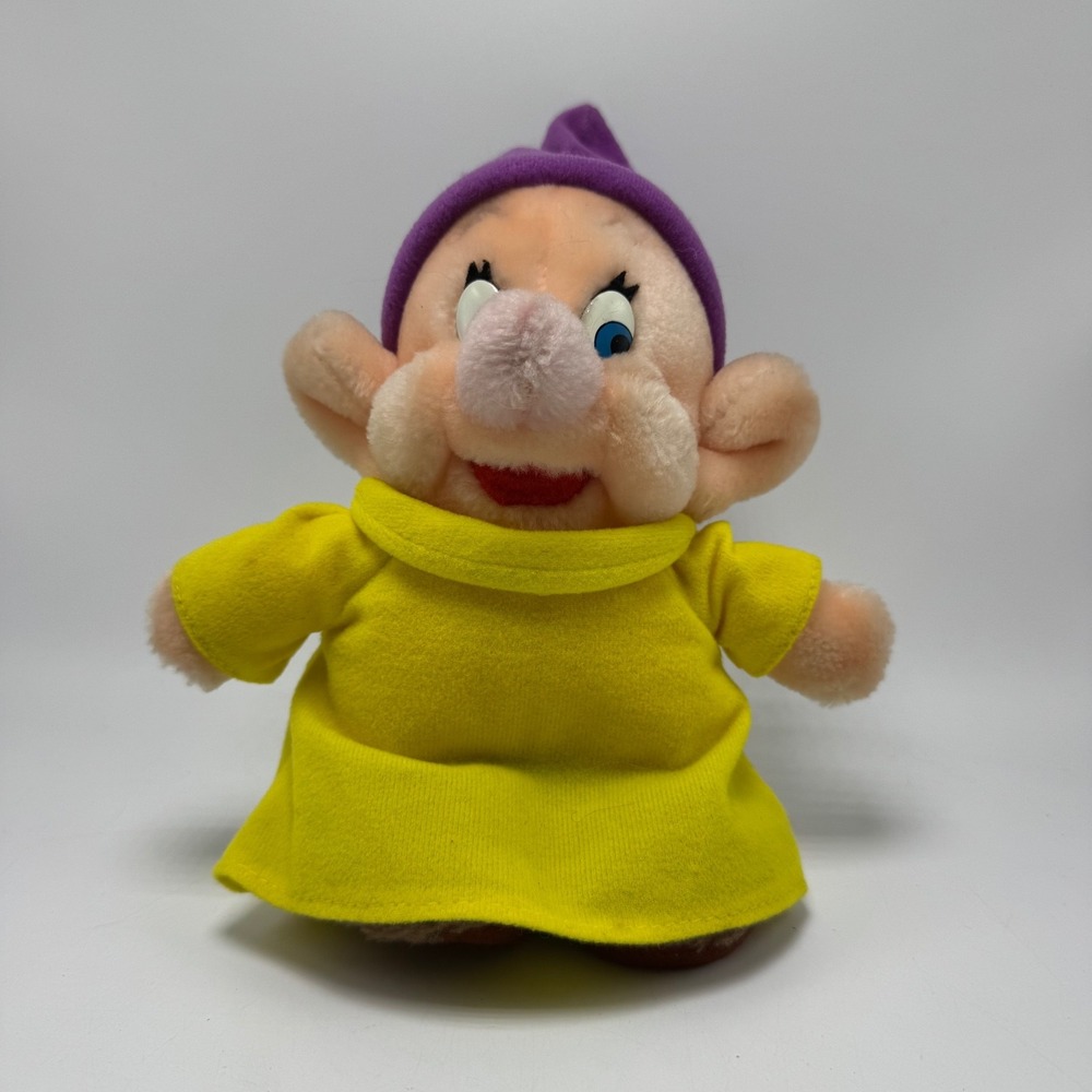 Vintage 7" Disneyland Walt Disney World DOPEY Stuffed Plush Snow White 7 Dwarfs‎